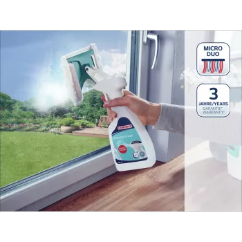 LEIFHEIT Glasreiniger concentraat met reinigingsmiddel, 500 ml, streeploze formule voor ramen, spiegels, glas, douchecabines, tegels, compatibel met raamzuigers en handmatige reiniging