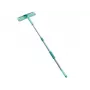 LEIFHEIT Classic raamtrekker met telescoopsteel 100-155 cm, 33 cm trekker, streeploos, groen/wit