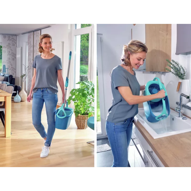 LEIFHEIT Vloerreinigingsset Rotations-Disc-Mop Ergo met Power Cleaner 1L
