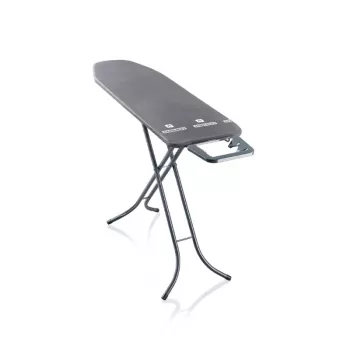 Leifheit Classic M strijkplank zwart 120x38 cm met vast strijkijzerplateau en katoenen hoes
