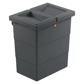 HAILO FlexBox S wandgemonteerde afvalcontainer 7L donkergrijs