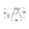 HAILO Opvouwbare trapbank StepFix / Staal / 2 treden / Zwart