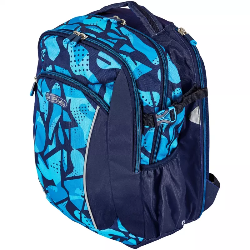 Herlitz Ultimate schoolrugzak 24L 50043057, Camo Blue