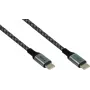GoodConnections magnetische USB 2.0 spiraalkabel 60W USB-C naar USB-C, zwart/wit, 1m 2060-MT010SW