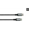 GoodConnections magnetische USB 2.0 spiraalkabel 60W USB-C naar USB-C, zwart/wit, 1m 2060-MT010SW