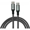 GoodConnections magnetische USB 2.0 spiraalkabel 60W USB-C naar USB-C, zwart/wit, 1m 2060-MT010SW