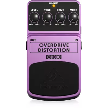 Behringer OD300 overdrive/distortion effectpedaal paars, zwart