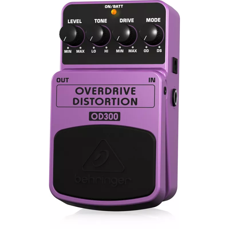 Behringer OD300 overdrive/distortion effectpedaal paars, zwart