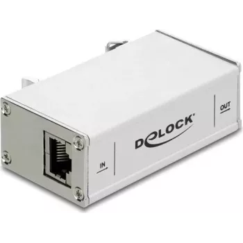 Delock netwerk-overspanningsbeveiliging RJ45 10G DIN-railmontage