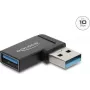 Delock USB 10 Gbps Type-A stekker naar bus adapter, links haaks