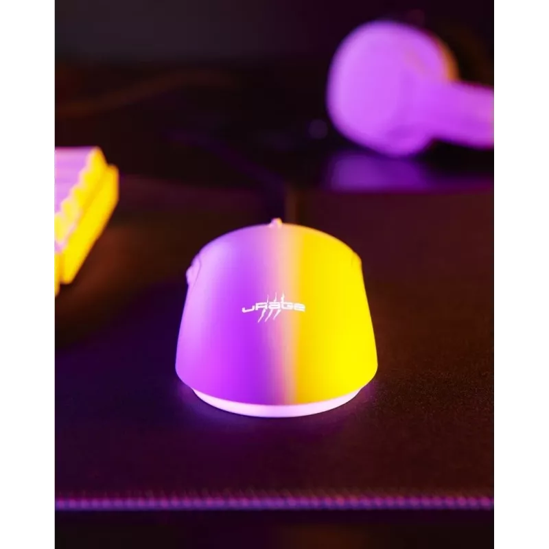 Hama uRage Reaper 250 gaming-muis, bedraad, optisch, 6200 DPI, 6 knoppen, RGB, wit