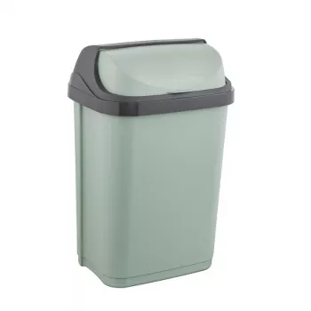 KEEEPER Rasmus 10L afvalemmer met draaideksel, groen