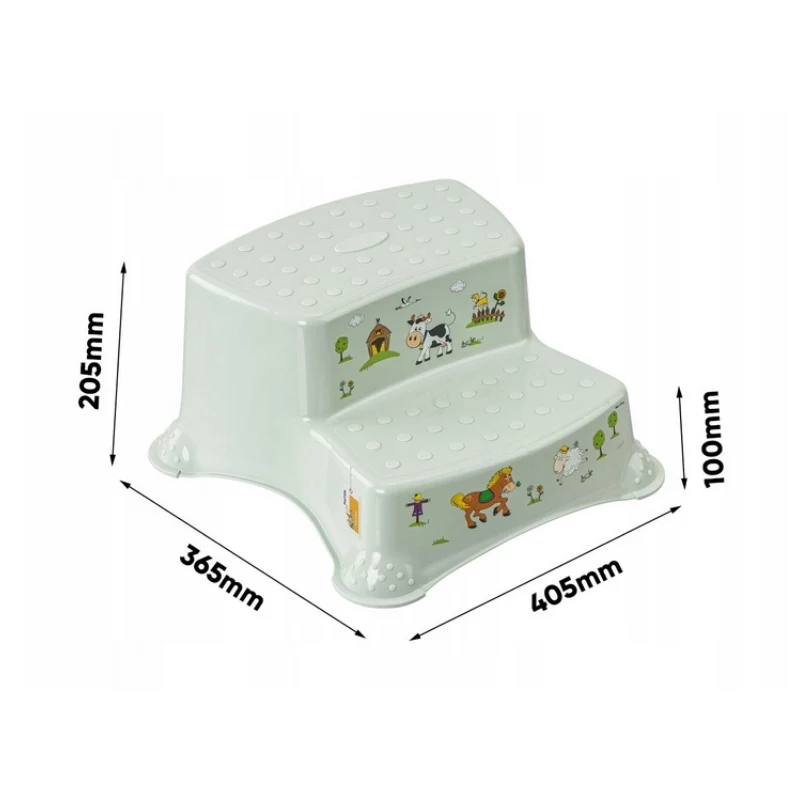 KEEEPER tweestapsbank Igor Funny Farm 40x37x21 cm Soft Green