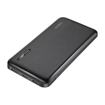 LogiLink PA0338RF 10000 mAh powerbank met USB-C PD en Quick Charge 3.0, zwart