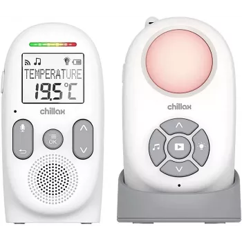 Chillax CB360 draagbare DECT audio-babyfoon, 120 kanalen, wit