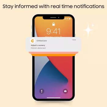 Chillax DM568 Wi-Fi & FHSS video-babyfoon met 5 inch-display, pan-tilt camera, nachtzicht, intercomfunctie, temperatuursensor, slaapliedjes en Hubble-app