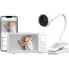 Chillax DM688 video-babyfoon met 2,8 inch kleurendisplay, 2,4 GHz FHSS, 300 m bereik, intercomfunctie, temperatuursensor, slaapliedjes, wit