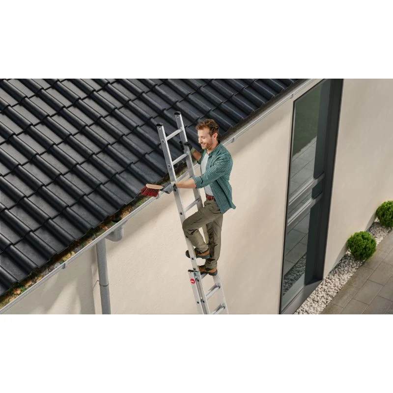 HAILO S80 ProfiStep duo combinatieladder, aluminium, 2x15 sporten, max. belasting 150 kg