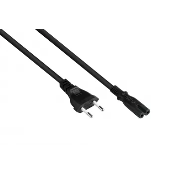 Kabelmeister Euro-netkabel Type-C naar C7/Euro 8 bus, 10m, zwart, 0,75mm²