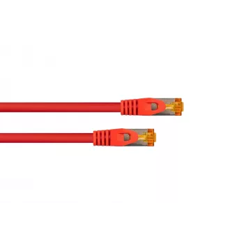KABELMEISTER Cat.7 S/FTP-patchkabel, RJ45, TPE-mantel, halogeenvrij, rood, 7,5m