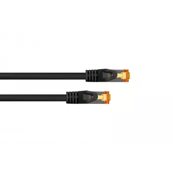 KABELMEISTER Cat.7 RJ45-patchkabel, 2 m, zwart, TPE, halogeenvrij