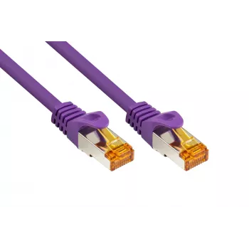 Kabelmeister Cat.7 S/FTP patchkabel, TPE-mantel, halogeenvrij, violet, 15 m