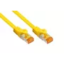 Kabelmeister Cat.7 S/FTP patchkabel, 3m, geel, TPE-mantel, halogeenvrij, 10 Gbps