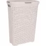 CURVER Style 40L wasmand met rattaneffect, crème, 44,8 x 26,5 x 61,5 cm