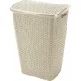 CURVER My Style 55L wasbox in crème, 43x33x60 cm, rattaneffect
