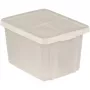 CURVER Essentials 26L transparante opbergbox met deksel, stapelbaar & nestbaar, 44x34x27 cm