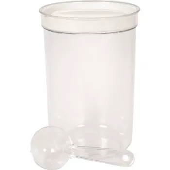 Curver Petlife ronde voerbak voor huisdieren met lepel, 1,7 L, wit
