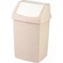CURVER Click-it pedaalemmer 15L rechthoekig beige polypropyleen met uitneembare binnenemmer