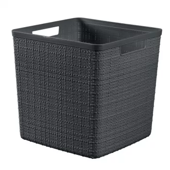 CURVER mand Jute vierkant 17L 28x28x27cm donkergrijs