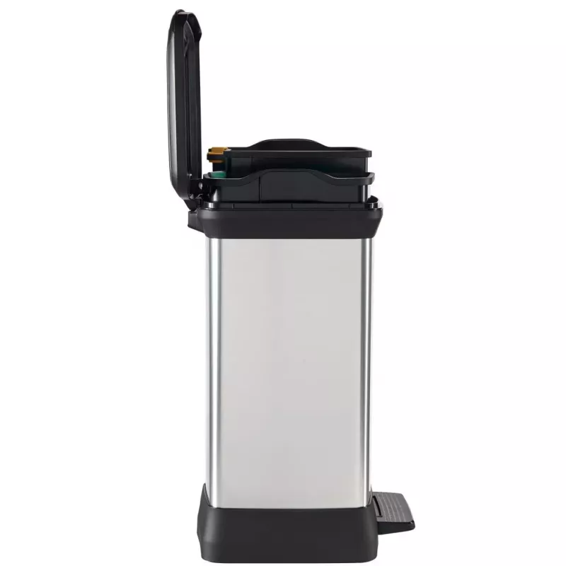 CURVER Metallic pedaalafvalbak Deco Bin Duo 10+18L zilver