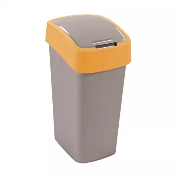 CURVER Flip Bin 45L afvalbak zilver/geel