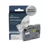 MediaRange labelbandcassette voor Brother TZ-111/TZe-111, 6mm, 8m, zwart op transparant