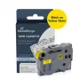 MediaRange compatibele Brother TZe-FX641 Flexible ID labelbandcassette 18mm geel (8m)