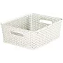 CURVER My Style M 13L crème rechthoekige opbergmand met rattaneffect
