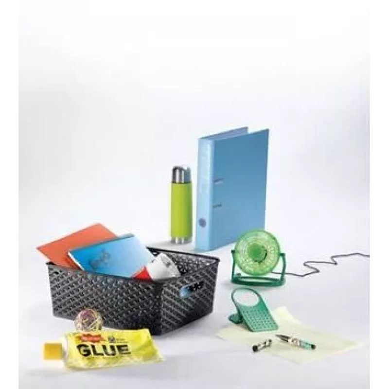 CURVER My Style M 13L crème rechthoekige opbergmand met rattaneffect