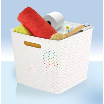 CURVER My Style vierkante opbergmand 25L crème