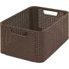 Curver Style Box M 38,6 x 28,7 x 17 cm donkerbruine opbergbox met deksel