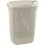 Curver Knit 57L wasmand met deksel, wit