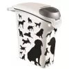 Curver Petlife voerbewaarcontainer voor honden 23L zwart met pootafdruk-design