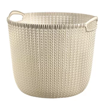 Curver Knit L ronde wasmand 30L wit 40x39x33cm