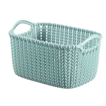 CURVER mand Knit XS rechthoekige opbergmand 3L blauw 25x18x14cm