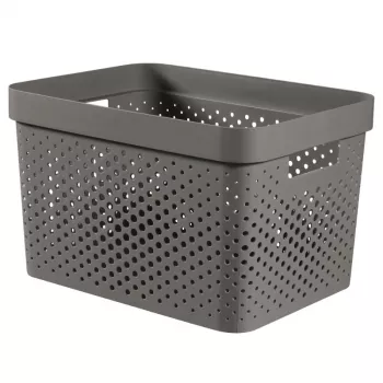 CURVER Infinity Recycled Box 17L 36x27x22cm donkergrijs