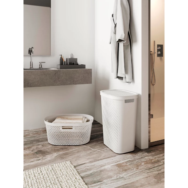 CURVER Infinity Recycled wasmand 40L 59x39x27cm wit