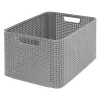 CURVER Style L opbergbox 43,6 x 32,6 x 23 cm lichtgrijs rattan-effect 33L
