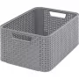 CURVER Style opbergbox M 38,6x28,7x17 cm lichtgrijs rattan-look 17L