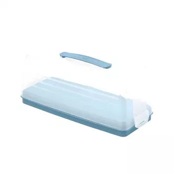 Curver rechthoekige taartdoos 35,5 x 15 x 14,2 cm blauw